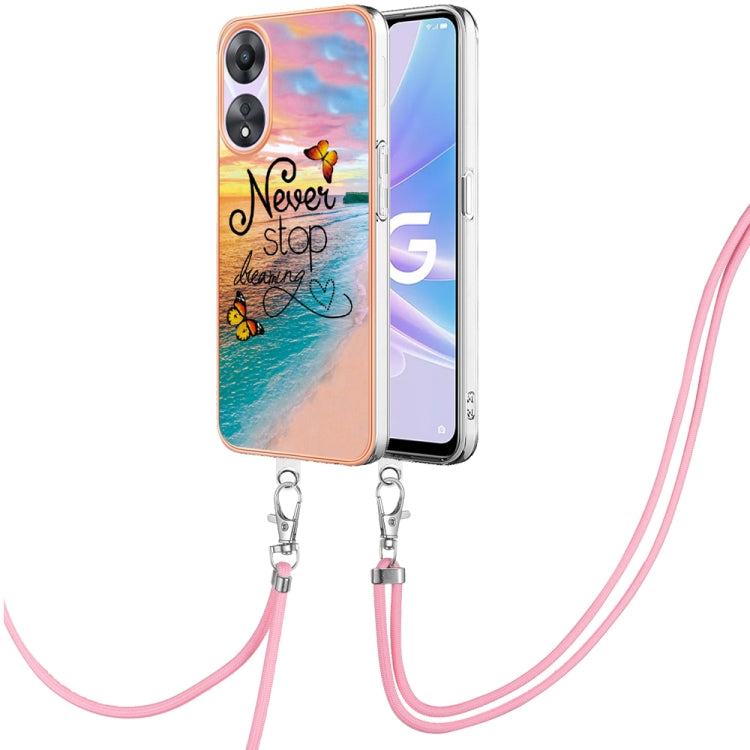 Electroplating IMD TPU Phone Case with Lanyard, For OPPO Reno11 5G Global, For OPPO Reno11 Pro 5G Global, For OPPO A58 4G, For OPPO Reno10 5G Global, For OPPO Reno10 Pro 5G Global, For OPPO A78 4G, For OPPO Reno8 T 4G, For OPPO A78 / A58, For OPPO A98�...