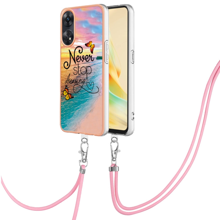Electroplating IMD TPU Phone Case with Lanyard, For OPPO Reno11 5G Global, For OPPO Reno11 Pro 5G Global, For OPPO A58 4G, For OPPO Reno10 5G Global, For OPPO Reno10 Pro 5G Global, For OPPO A78 4G, For OPPO Reno8 T 4G, For OPPO A78 / A58, For OPPO A98�...