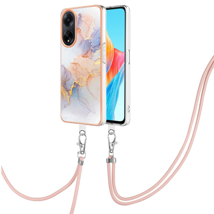 Electroplating IMD TPU Phone Case with Lanyard, For OPPO Reno11 5G Global, For OPPO Reno11 Pro 5G Global, For OPPO A58 4G, For OPPO Reno10 5G Global, For OPPO Reno10 Pro 5G Global, For OPPO A78 4G, For OPPO Reno8 T 4G, For OPPO A78 / A58, For OPPO A98�...
