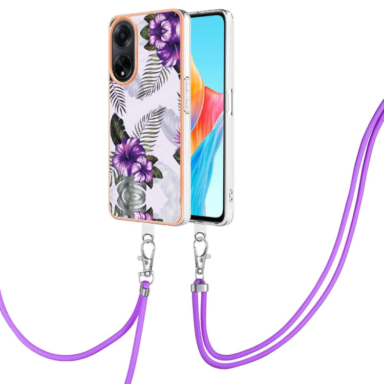Electroplating IMD TPU Phone Case with Lanyard, For OPPO Reno11 5G Global, For OPPO Reno11 Pro 5G Global, For OPPO A58 4G, For OPPO Reno10 5G Global, For OPPO Reno10 Pro 5G Global, For OPPO A78 4G, For OPPO Reno8 T 4G, For OPPO A78 / A58, For OPPO A98�...