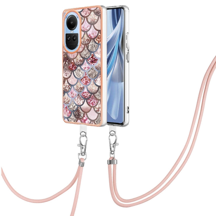 Electroplating IMD TPU Phone Case with Lanyard, For OPPO Reno11 5G Global, For OPPO Reno11 Pro 5G Global, For OPPO A58 4G, For OPPO Reno10 5G Global, For OPPO Reno10 Pro 5G Global, For OPPO A78 4G, For OPPO Reno8 T 4G, For OPPO A78 / A58, For OPPO A98�...