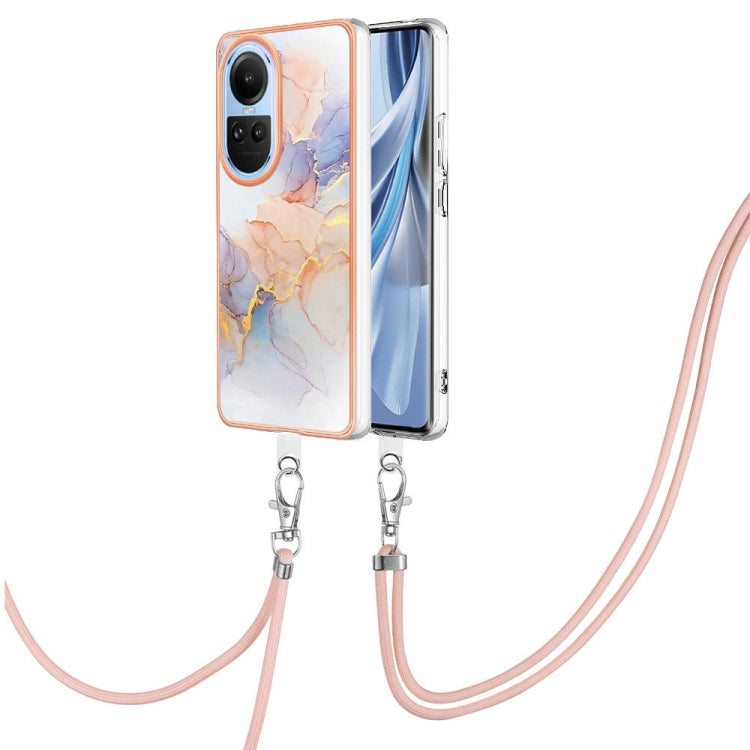 Electroplating IMD TPU Phone Case with Lanyard, For OPPO Reno11 5G Global, For OPPO Reno11 Pro 5G Global, For OPPO A58 4G, For OPPO Reno10 5G Global, For OPPO Reno10 Pro 5G Global, For OPPO A78 4G, For OPPO Reno8 T 4G, For OPPO A78 / A58, For OPPO A98�...