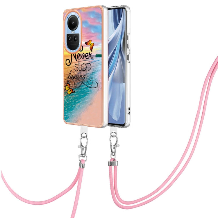 Electroplating IMD TPU Phone Case with Lanyard, For OPPO Reno11 5G Global, For OPPO Reno11 Pro 5G Global, For OPPO A58 4G, For OPPO Reno10 5G Global, For OPPO Reno10 Pro 5G Global, For OPPO A78 4G, For OPPO Reno8 T 4G, For OPPO A78 / A58, For OPPO A98�...