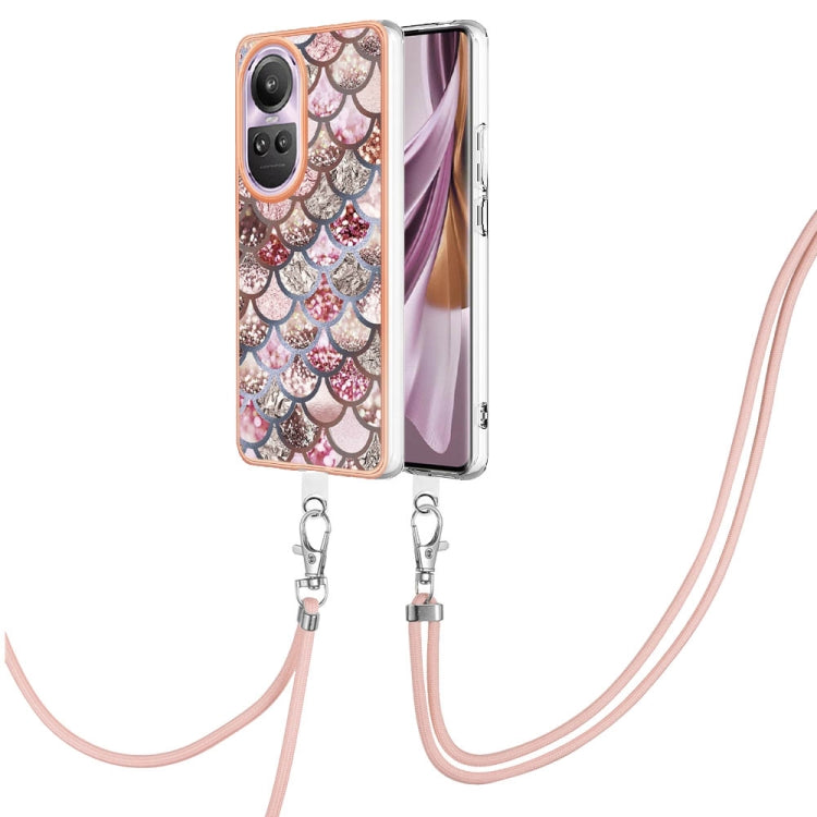Electroplating IMD TPU Phone Case with Lanyard, For OPPO Reno11 5G Global, For OPPO Reno11 Pro 5G Global, For OPPO A58 4G, For OPPO Reno10 5G Global, For OPPO Reno10 Pro 5G Global, For OPPO A78 4G, For OPPO Reno8 T 4G, For OPPO A78 / A58, For OPPO A98�...