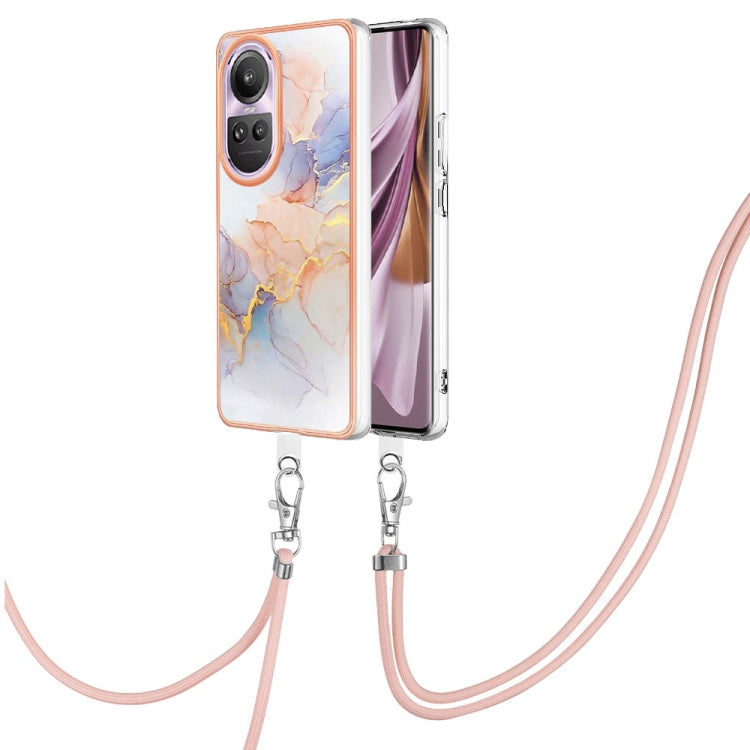 Electroplating IMD TPU Phone Case with Lanyard, For OPPO Reno11 5G Global, For OPPO Reno11 Pro 5G Global, For OPPO A58 4G, For OPPO Reno10 5G Global, For OPPO Reno10 Pro 5G Global, For OPPO A78 4G, For OPPO Reno8 T 4G, For OPPO A78 / A58, For OPPO A98�...