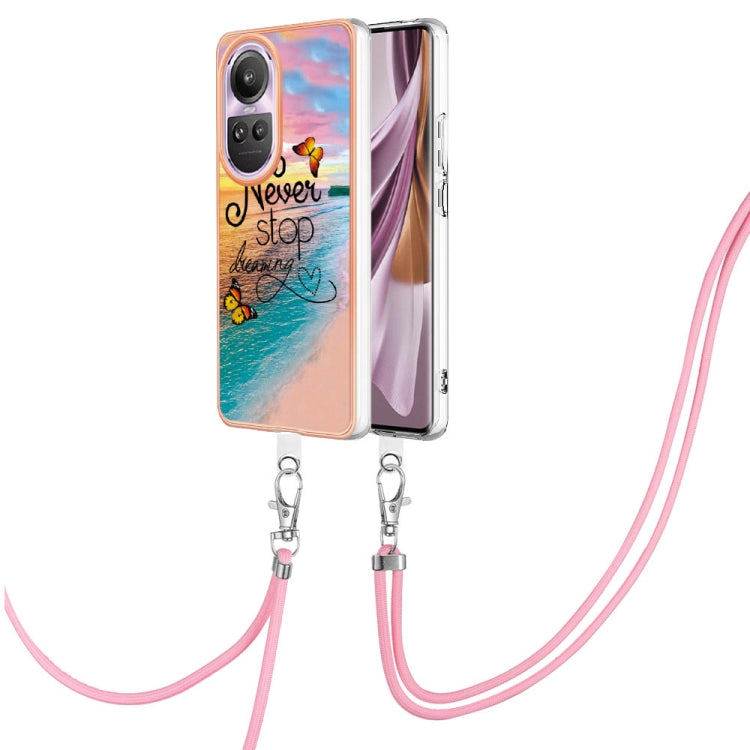 Electroplating IMD TPU Phone Case with Lanyard, For OPPO Reno11 5G Global, For OPPO Reno11 Pro 5G Global, For OPPO A58 4G, For OPPO Reno10 5G Global, For OPPO Reno10 Pro 5G Global, For OPPO A78 4G, For OPPO Reno8 T 4G, For OPPO A78 / A58, For OPPO A98�...
