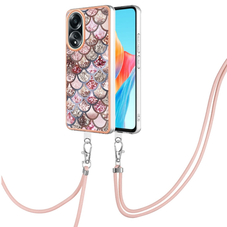 Electroplating IMD TPU Phone Case with Lanyard, For OPPO Reno11 5G Global, For OPPO Reno11 Pro 5G Global, For OPPO A58 4G, For OPPO Reno10 5G Global, For OPPO Reno10 Pro 5G Global, For OPPO A78 4G, For OPPO Reno8 T 4G, For OPPO A78 / A58, For OPPO A98�...