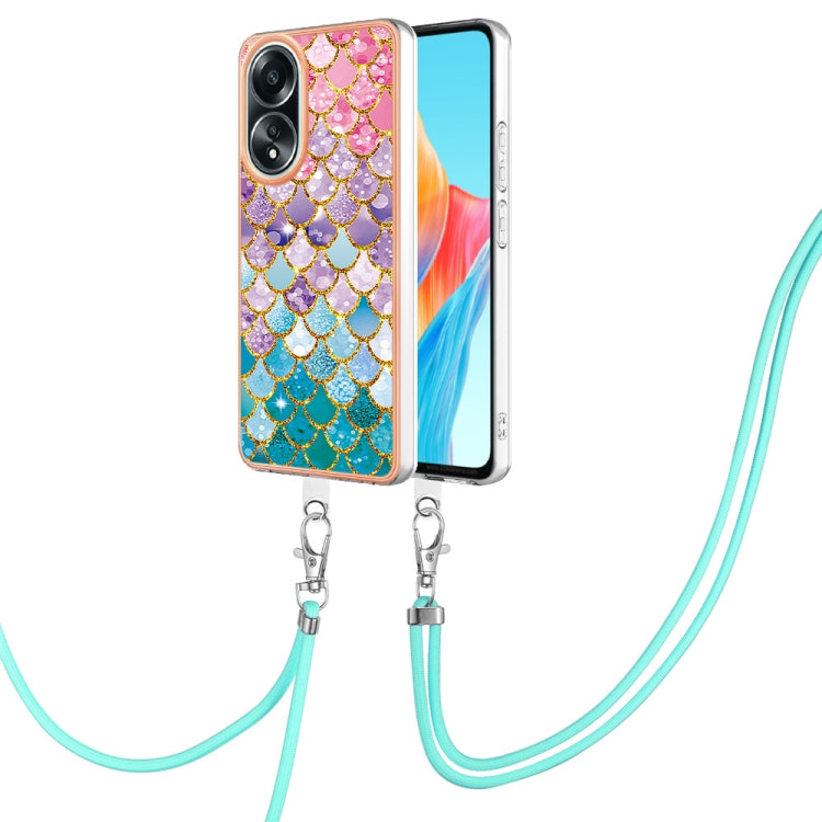 Electroplating IMD TPU Phone Case with Lanyard, For OPPO Reno11 5G Global, For OPPO Reno11 Pro 5G Global, For OPPO A58 4G, For OPPO Reno10 5G Global, For OPPO Reno10 Pro 5G Global, For OPPO A78 4G, For OPPO Reno8 T 4G, For OPPO A78 / A58, For OPPO A98�...