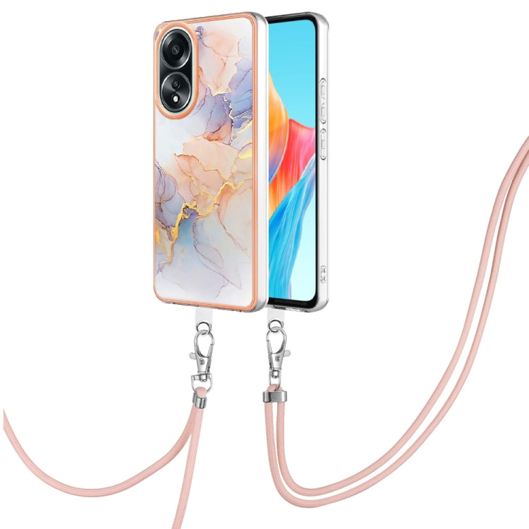 Electroplating IMD TPU Phone Case with Lanyard, For OPPO Reno11 5G Global, For OPPO Reno11 Pro 5G Global, For OPPO A58 4G, For OPPO Reno10 5G Global, For OPPO Reno10 Pro 5G Global, For OPPO A78 4G, For OPPO Reno8 T 4G, For OPPO A78 / A58, For OPPO A98�...