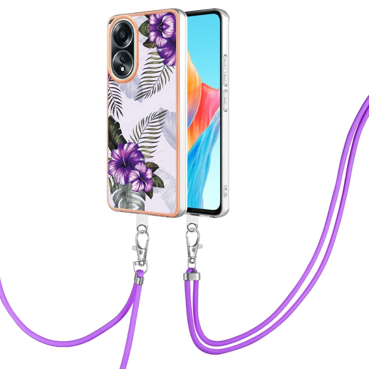 Electroplating IMD TPU Phone Case with Lanyard, For OPPO Reno11 5G Global, For OPPO Reno11 Pro 5G Global, For OPPO A58 4G, For OPPO Reno10 5G Global, For OPPO Reno10 Pro 5G Global, For OPPO A78 4G, For OPPO Reno8 T 4G, For OPPO A78 / A58, For OPPO A98�...