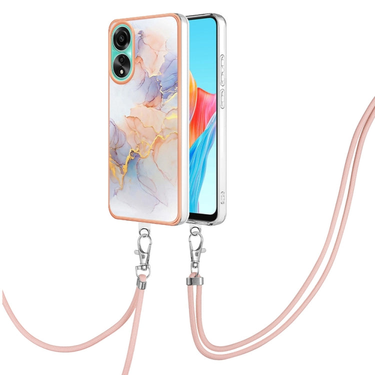Electroplating IMD TPU Phone Case with Lanyard, For OPPO Reno11 5G Global, For OPPO Reno11 Pro 5G Global, For OPPO A58 4G, For OPPO Reno10 5G Global, For OPPO Reno10 Pro 5G Global, For OPPO A78 4G, For OPPO Reno8 T 4G, For OPPO A78 / A58, For OPPO A98�...