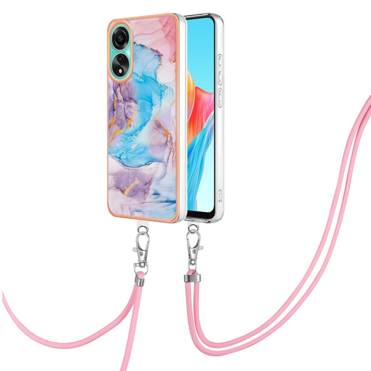 Electroplating IMD TPU Phone Case with Lanyard, For OPPO Reno11 5G Global, For OPPO Reno11 Pro 5G Global, For OPPO A58 4G, For OPPO Reno10 5G Global, For OPPO Reno10 Pro 5G Global, For OPPO A78 4G, For OPPO Reno8 T 4G, For OPPO A78 / A58, For OPPO A98�...