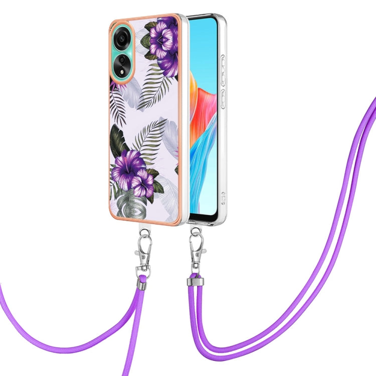 Electroplating IMD TPU Phone Case with Lanyard, For OPPO Reno11 5G Global, For OPPO Reno11 Pro 5G Global, For OPPO A58 4G, For OPPO Reno10 5G Global, For OPPO Reno10 Pro 5G Global, For OPPO A78 4G, For OPPO Reno8 T 4G, For OPPO A78 / A58, For OPPO A98�...