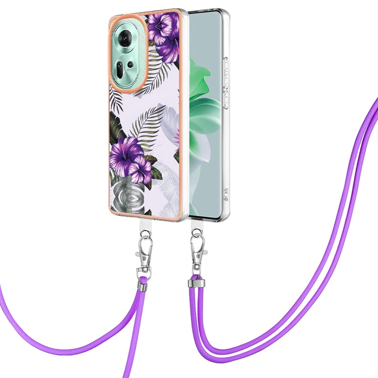 Electroplating IMD TPU Phone Case with Lanyard, For OPPO Reno11 5G Global, For OPPO Reno11 Pro 5G Global, For OPPO A58 4G, For OPPO Reno10 5G Global, For OPPO Reno10 Pro 5G Global, For OPPO A78 4G, For OPPO Reno8 T 4G, For OPPO A78 / A58, For OPPO A98�...