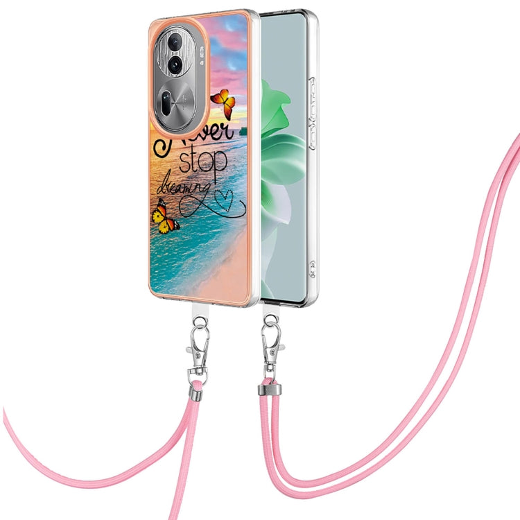 Electroplating IMD TPU Phone Case with Lanyard, For OPPO Reno11 5G Global, For OPPO Reno11 Pro 5G Global, For OPPO A58 4G, For OPPO Reno10 5G Global, For OPPO Reno10 Pro 5G Global, For OPPO A78 4G, For OPPO Reno8 T 4G, For OPPO A78 / A58, For OPPO A98�...