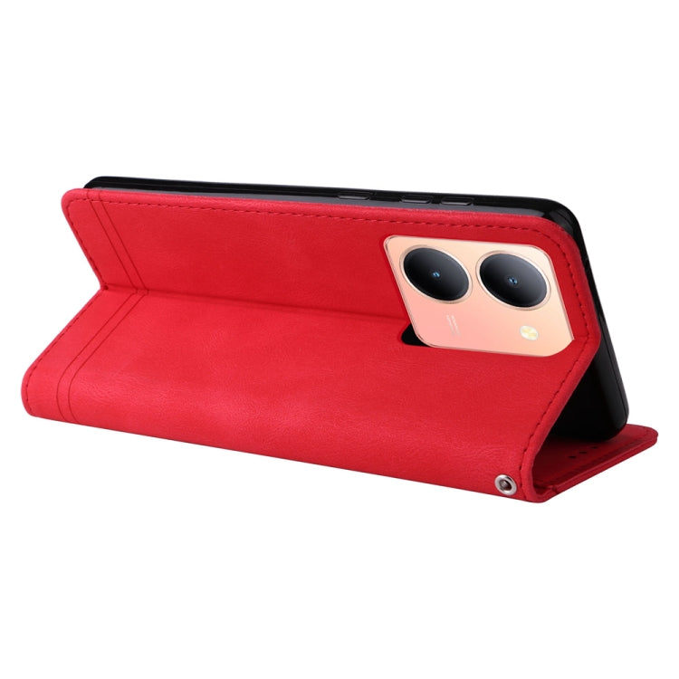 Skin Feel Life Tree Metal Button Leather Phone Case, For vivo Y36 4G / 5G Foreign, For vivo Y78 5G Foreign