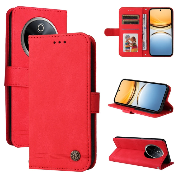 Skin Feel Life Tree Metal Button Leather Phone Case, For vivo V50 Lite 4G / 5G, For vivo Y39 5G / Y300i, For vivo Y29s 5G / Y04 4G, For vivo Y29 4G, For vivo V50, For vivo S20, For vivo S20 Pro, For vivo Y19s, For vivo X200, For vivo X200 Pro mini�����...