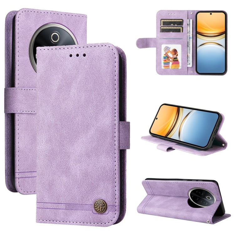 Skin Feel Life Tree Metal Button Leather Phone Case, For vivo V50 Lite 4G / 5G, For vivo Y39 5G / Y300i, For vivo Y29s 5G / Y04 4G, For vivo Y29 4G, For vivo V50, For vivo S20, For vivo S20 Pro, For vivo Y19s, For vivo X200, For vivo X200 Pro mini�����...
