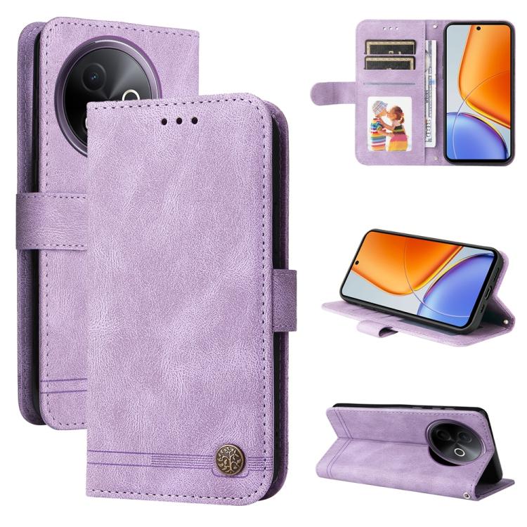 Skin Feel Life Tree Metal Button Leather Phone Case, For vivo V50 Lite 4G / 5G, For vivo Y39 5G / Y300i, For vivo Y29s 5G / Y04 4G, For vivo Y29 4G, For vivo V50, For vivo S20, For vivo S20 Pro, For vivo Y19s, For vivo X200, For vivo X200 Pro mini�����...