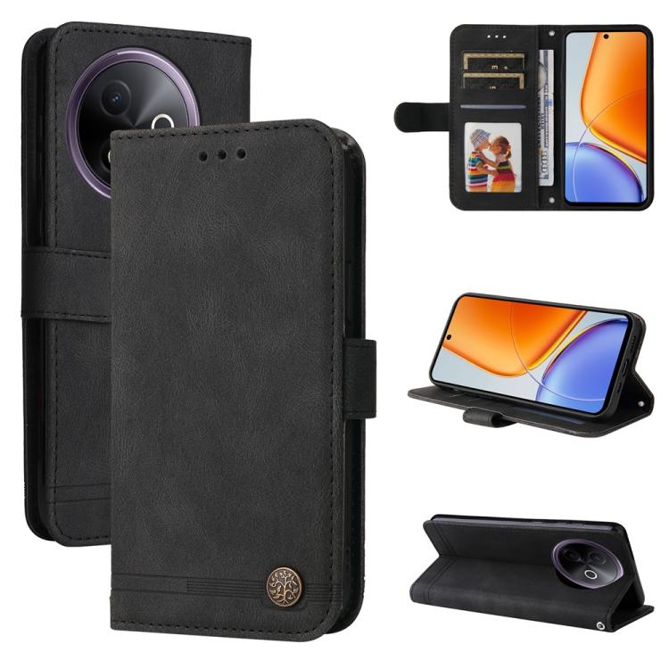 Skin Feel Life Tree Metal Button Leather Phone Case, For vivo V50 Lite 4G / 5G, For vivo Y39 5G / Y300i, For vivo Y29s 5G / Y04 4G, For vivo Y29 4G, For vivo V50, For vivo S20, For vivo S20 Pro, For vivo Y19s, For vivo X200, For vivo X200 Pro mini�����...