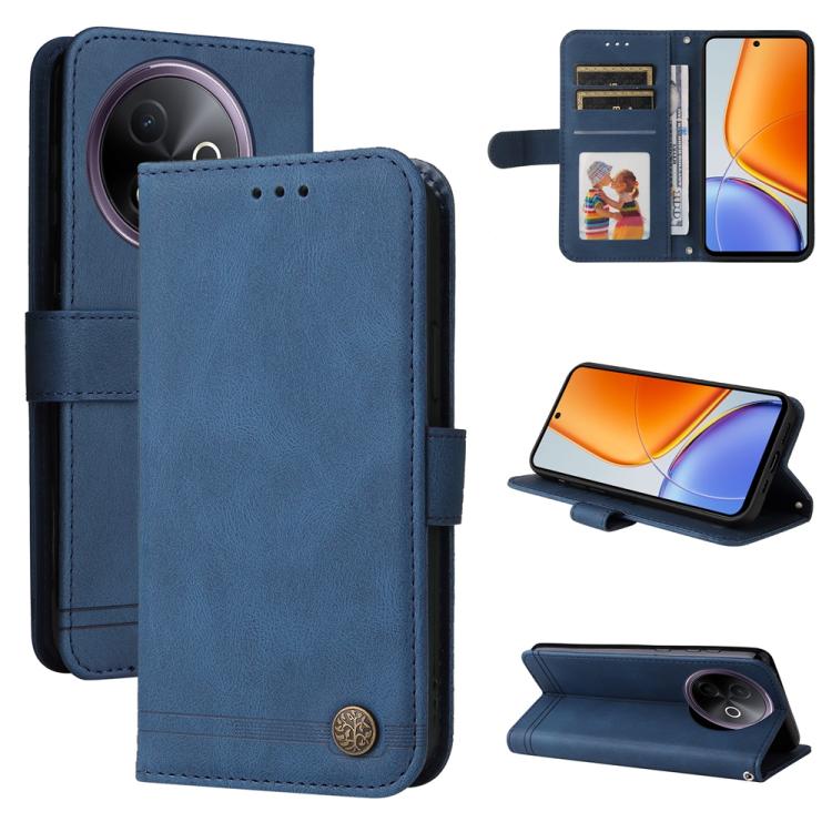 Skin Feel Life Tree Metal Button Leather Phone Case, For vivo V50 Lite 4G / 5G, For vivo Y39 5G / Y300i, For vivo Y29s 5G / Y04 4G, For vivo Y29 4G, For vivo V50, For vivo S20, For vivo S20 Pro, For vivo Y19s, For vivo X200, For vivo X200 Pro mini�����...