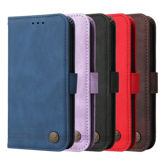 Skin Feel Life Tree Metal Button Leather Phone Case, For vivo V50 Lite 4G / 5G, For vivo Y39 5G / Y300i, For vivo Y29s 5G / Y04 4G, For vivo Y29 4G, For vivo V50, For vivo S20, For vivo S20 Pro, For vivo Y19s, For vivo X200, For vivo X200 Pro mini�����...