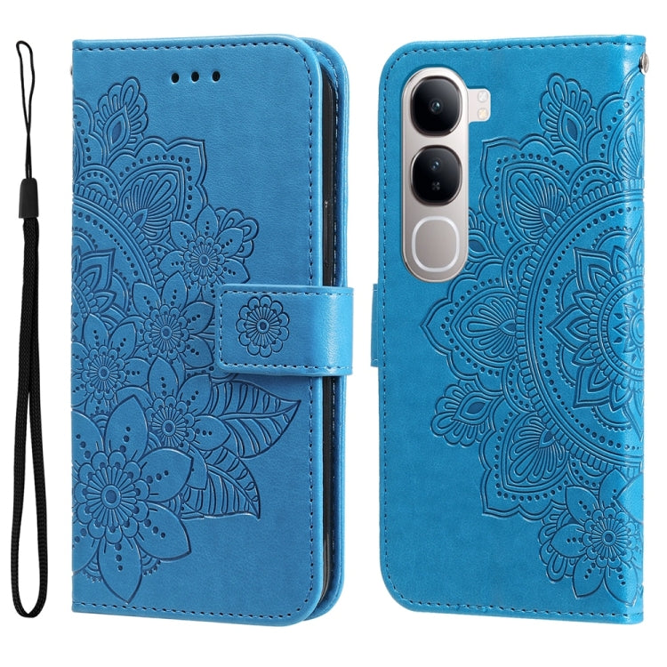 Seven-petal Flowers Embossing Leather Phone Case, For vivo V50 Lite 4G / 5G, For vivo Y39 5G / Y300i, For vivo Y29s 5G / Y04 4G, For vivo Y29 4G, For vivo V50, For vivo S20, For vivo S20 Pro, For vivo Y19s, For vivo X200, For vivo X200 Pro mini��������...