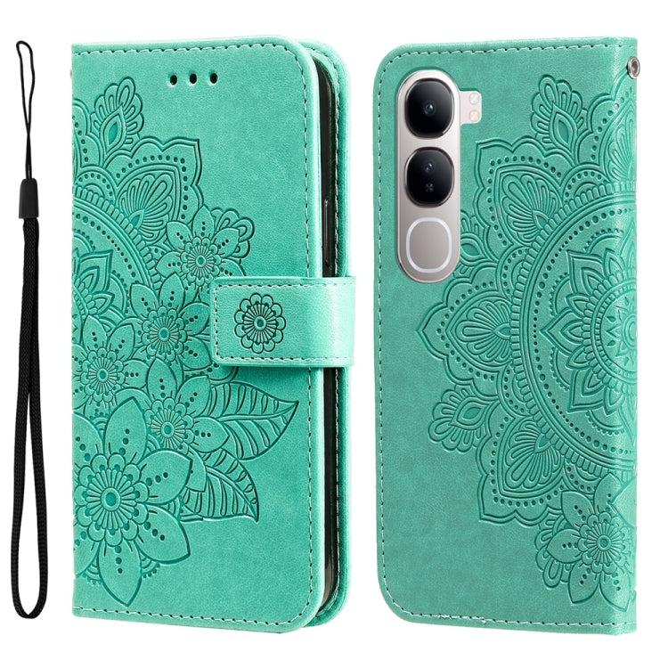 Seven-petal Flowers Embossing Leather Phone Case, For vivo V50 Lite 4G / 5G, For vivo Y39 5G / Y300i, For vivo Y29s 5G / Y04 4G, For vivo Y29 4G, For vivo V50, For vivo S20, For vivo S20 Pro, For vivo Y19s, For vivo X200, For vivo X200 Pro mini��������...