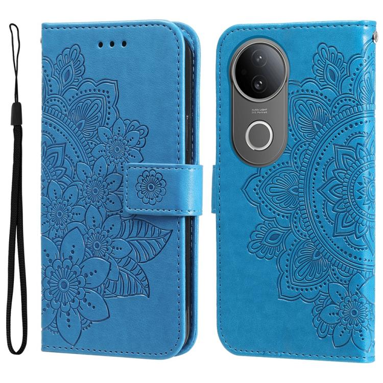 Seven-petal Flowers Embossing Leather Phone Case, For vivo V50 Lite 4G / 5G, For vivo Y39 5G / Y300i, For vivo Y29s 5G / Y04 4G, For vivo Y29 4G, For vivo V50, For vivo S20, For vivo S20 Pro, For vivo Y19s, For vivo X200, For vivo X200 Pro mini��������...