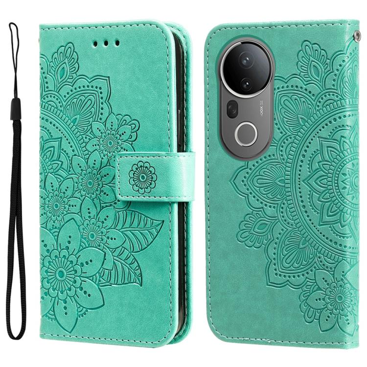 Seven-petal Flowers Embossing Leather Phone Case, For vivo V50 Lite 4G / 5G, For vivo Y39 5G / Y300i, For vivo Y29s 5G / Y04 4G, For vivo Y29 4G, For vivo V50, For vivo S20, For vivo S20 Pro, For vivo Y19s, For vivo X200, For vivo X200 Pro mini��������...