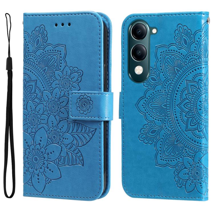 Seven-petal Flowers Embossing Leather Phone Case, For vivo V50 Lite 4G / 5G, For vivo Y39 5G / Y300i, For vivo Y29s 5G / Y04 4G, For vivo Y29 4G, For vivo V50, For vivo S20, For vivo S20 Pro, For vivo Y19s, For vivo X200, For vivo X200 Pro mini��������...