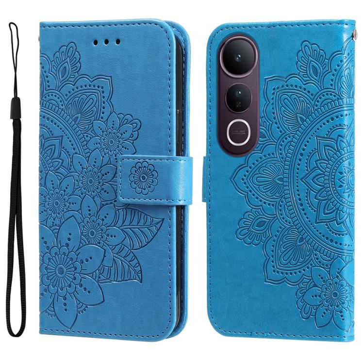 Seven-petal Flowers Embossing Leather Phone Case, For vivo V50 Lite 4G / 5G, For vivo Y39 5G / Y300i, For vivo Y29s 5G / Y04 4G, For vivo Y29 4G, For vivo V50, For vivo S20, For vivo S20 Pro, For vivo Y19s, For vivo X200, For vivo X200 Pro mini��������...