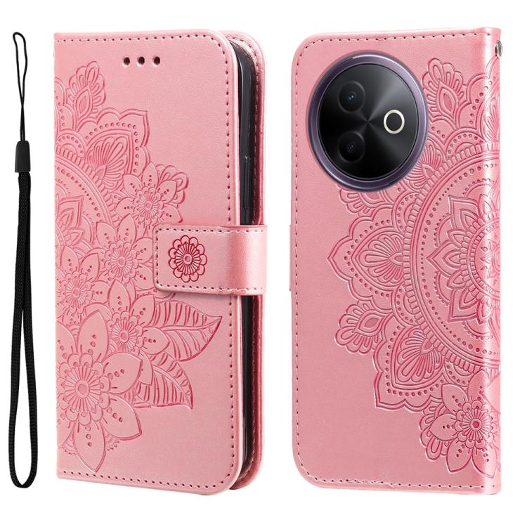 Seven-petal Flowers Embossing Leather Phone Case, For vivo V50 Lite 4G / 5G, For vivo Y39 5G / Y300i, For vivo Y29s 5G / Y04 4G, For vivo Y29 4G, For vivo V50, For vivo S20, For vivo S20 Pro, For vivo Y19s, For vivo X200, For vivo X200 Pro mini��������...
