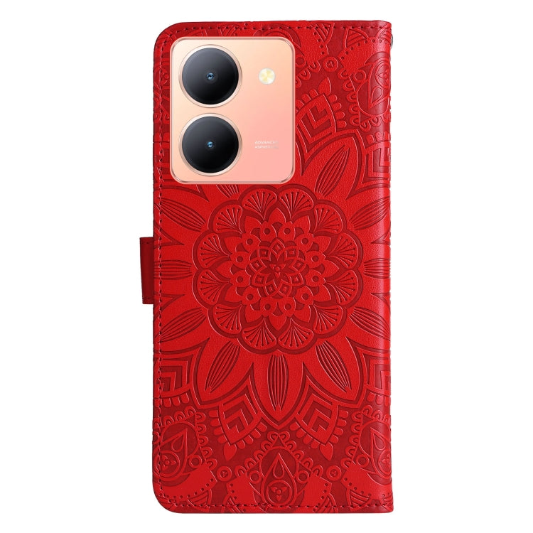 Embossed Sunflower Leather Phone Case, For vivo Y78 5G Foreign