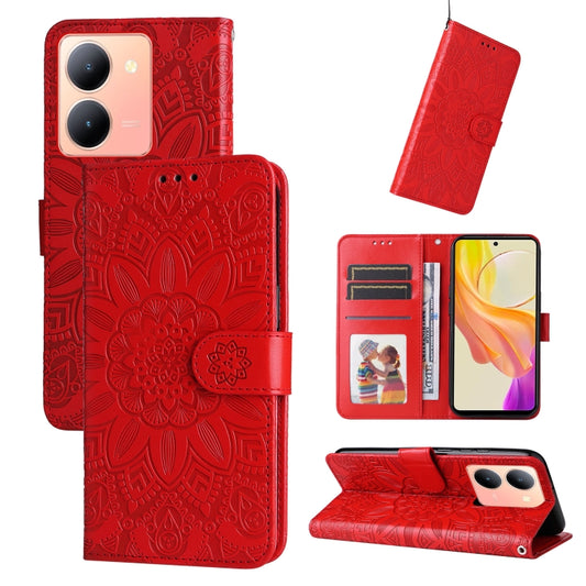Embossed Sunflower Leather Phone Case