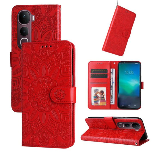 Embossed Sunflower Leather Phone Case