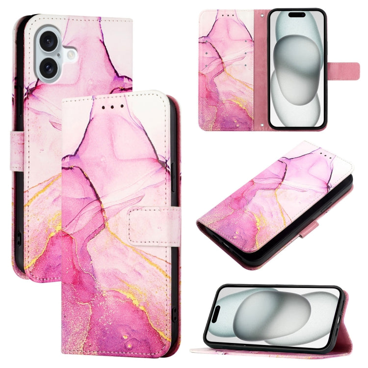 PT003 Marble Pattern Flip Leather Phone Case, For iPhone 16 Pro Max, For iPhone 16 Pro, For iPhone 16 Plus, For iPhone 16, For iPhone 16e, For iPhone 15 Pro Max, For iPhone 15 Pro, For iPhone 15 Plus, For iPhone 15, For iPod Touch 7 / 6 / 5