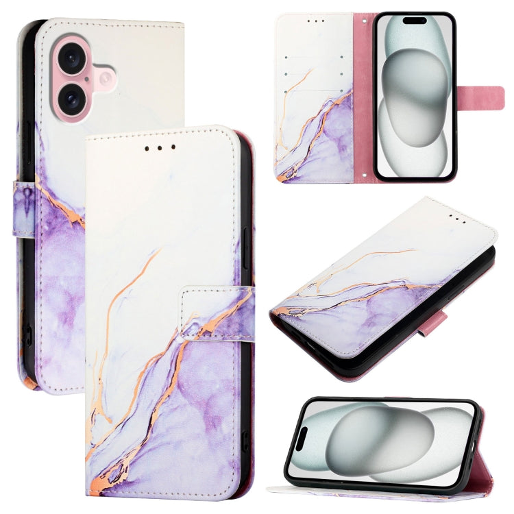 PT003 Marble Pattern Flip Leather Phone Case, For iPhone 16 Pro Max, For iPhone 16 Pro, For iPhone 16 Plus, For iPhone 16, For iPhone 16e, For iPhone 15 Pro Max, For iPhone 15 Pro, For iPhone 15 Plus, For iPhone 15, For iPod Touch 7 / 6 / 5