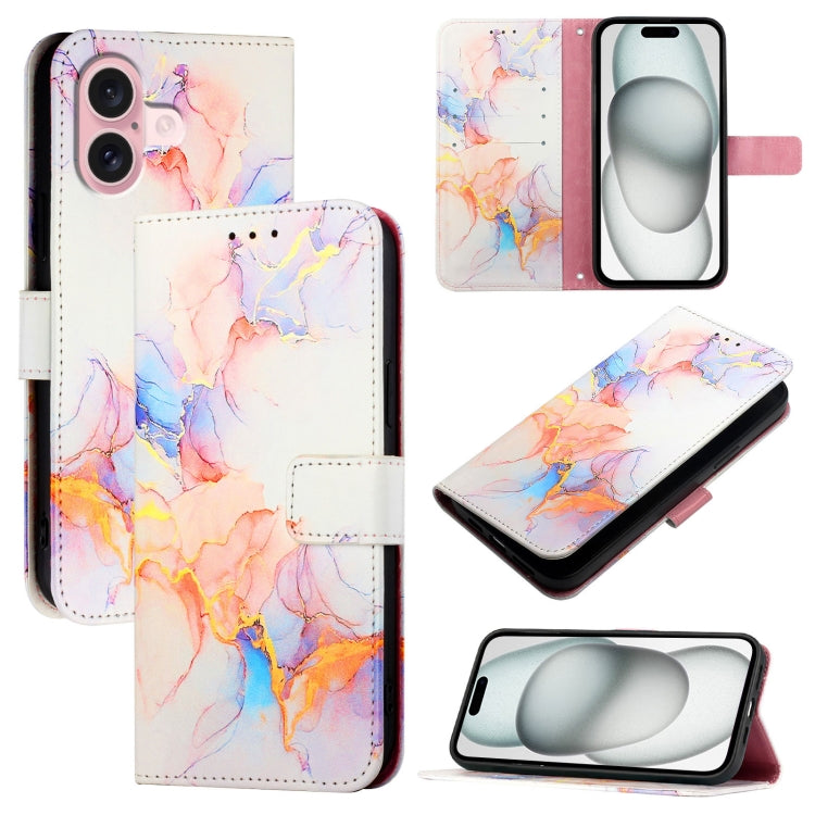 PT003 Marble Pattern Flip Leather Phone Case, For iPhone 16 Pro Max, For iPhone 16 Pro, For iPhone 16 Plus, For iPhone 16, For iPhone 16e, For iPhone 15 Pro Max, For iPhone 15 Pro, For iPhone 15 Plus, For iPhone 15, For iPod Touch 7 / 6 / 5