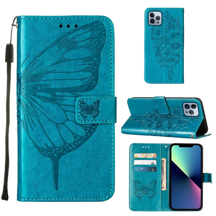 Embossed Butterfly Leather Phone Case, For iPhone 16 Pro Max, For iPhone 16 Pro, For iPhone 16 Plus, For iPhone 16, iPhone 16e, For iPhone 15 Pro Max, For iPhone 15 Pro, For iPhone 15 Plus, For iPhone 15, For iPod Touch 7 / 6 / 5