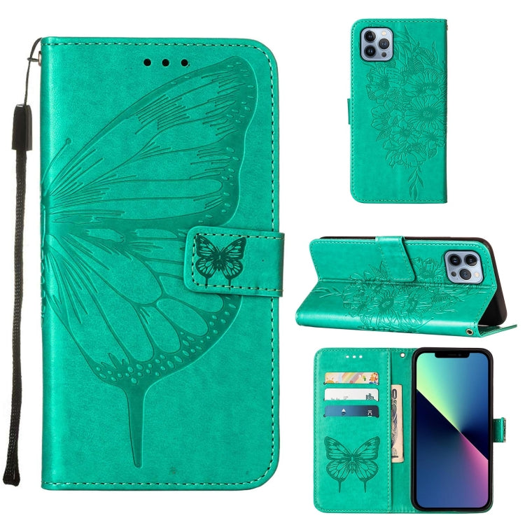 Embossed Butterfly Leather Phone Case, For iPhone 16 Pro Max, For iPhone 16 Pro, For iPhone 16 Plus, For iPhone 16, iPhone 16e, For iPhone 15 Pro Max, For iPhone 15 Pro, For iPhone 15 Plus, For iPhone 15, For iPod Touch 7 / 6 / 5