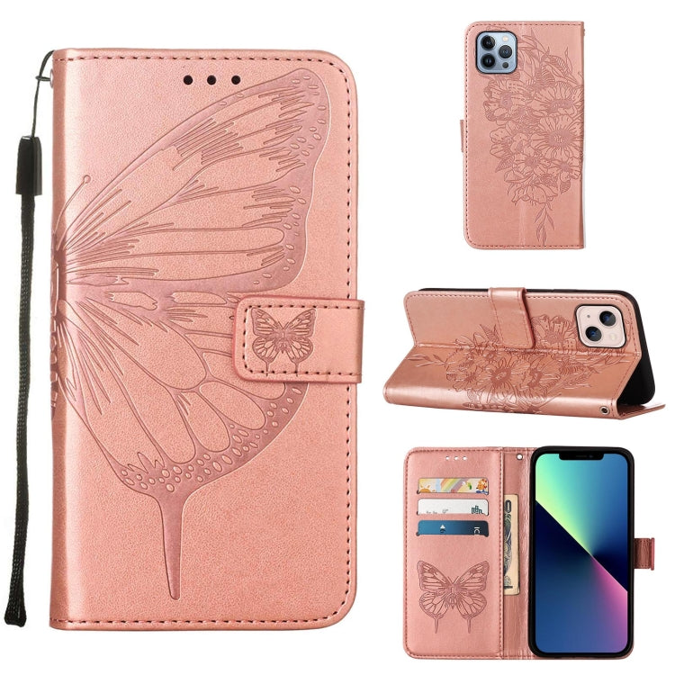 Embossed Butterfly Leather Phone Case, For iPhone 16 Pro Max, For iPhone 16 Pro, For iPhone 16 Plus, For iPhone 16, iPhone 16e, For iPhone 15 Pro Max, For iPhone 15 Pro, For iPhone 15 Plus, For iPhone 15, For iPod Touch 7 / 6 / 5