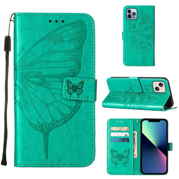 Embossed Butterfly Leather Phone Case, For iPhone 16 Pro Max, For iPhone 16 Pro, For iPhone 16 Plus, For iPhone 16, iPhone 16e, For iPhone 15 Pro Max, For iPhone 15 Pro, For iPhone 15 Plus, For iPhone 15, For iPod Touch 7 / 6 / 5