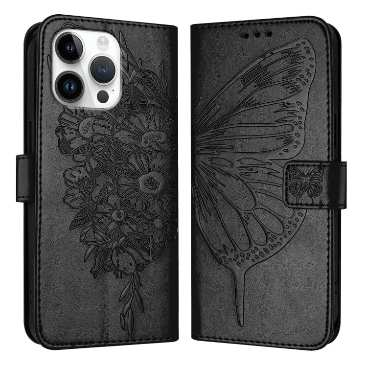 Embossed Butterfly Leather Phone Case, For iPhone 16 Pro Max, For iPhone 16 Pro, For iPhone 16 Plus, For iPhone 16, iPhone 16e, For iPhone 15 Pro Max, For iPhone 15 Pro, For iPhone 15 Plus, For iPhone 15, For iPod Touch 7 / 6 / 5