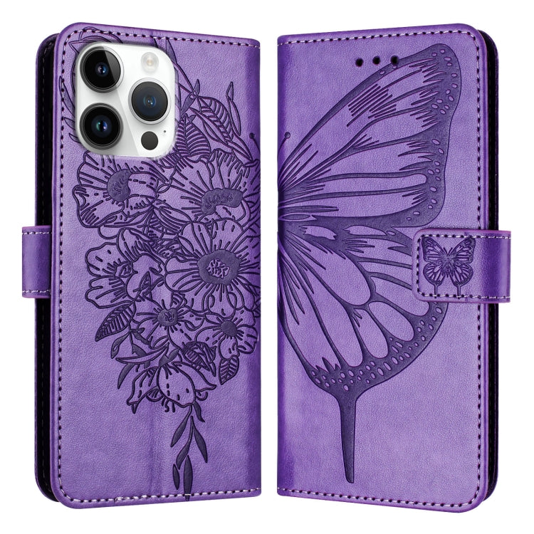 Embossed Butterfly Leather Phone Case, For iPhone 16 Pro Max, For iPhone 16 Pro, For iPhone 16 Plus, For iPhone 16, iPhone 16e, For iPhone 15 Pro Max, For iPhone 15 Pro, For iPhone 15 Plus, For iPhone 15, For iPod Touch 7 / 6 / 5