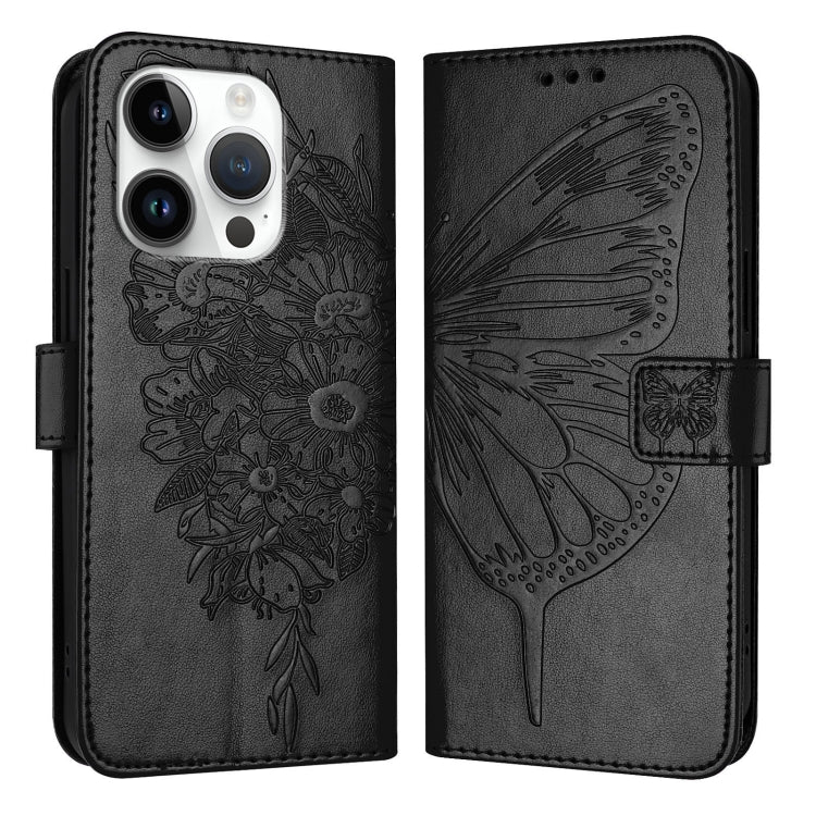 Embossed Butterfly Leather Phone Case, For iPhone 16 Pro Max, For iPhone 16 Pro, For iPhone 16 Plus, For iPhone 16, iPhone 16e, For iPhone 15 Pro Max, For iPhone 15 Pro, For iPhone 15 Plus, For iPhone 15, For iPod Touch 7 / 6 / 5