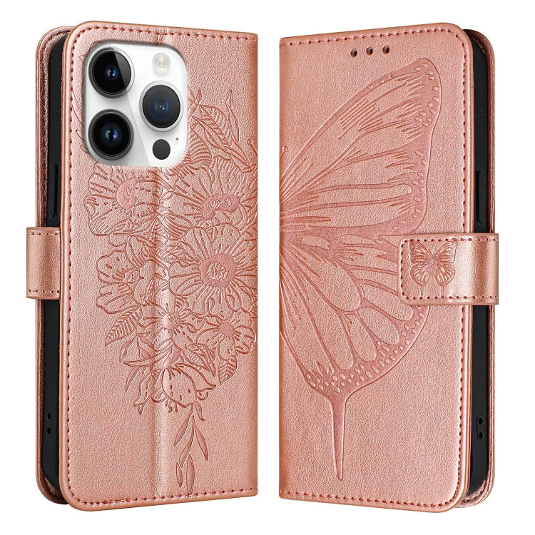 Embossed Butterfly Leather Phone Case, For iPhone 16 Pro Max, For iPhone 16 Pro, For iPhone 16 Plus, For iPhone 16, iPhone 16e, For iPhone 15 Pro Max, For iPhone 15 Pro, For iPhone 15 Plus, For iPhone 15, For iPod Touch 7 / 6 / 5