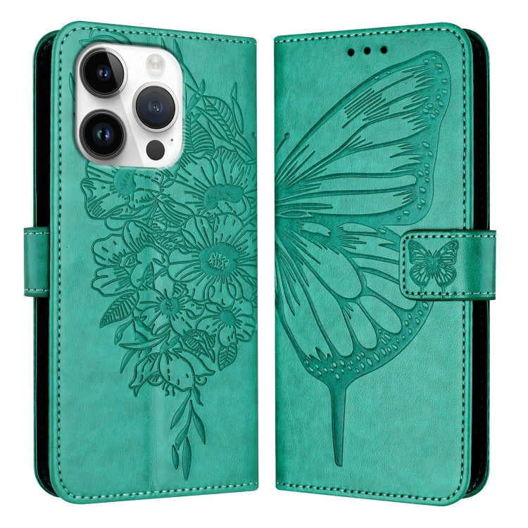 Embossed Butterfly Leather Phone Case, For iPhone 16 Pro Max, For iPhone 16 Pro, For iPhone 16 Plus, For iPhone 16, iPhone 16e, For iPhone 15 Pro Max, For iPhone 15 Pro, For iPhone 15 Plus, For iPhone 15, For iPod Touch 7 / 6 / 5