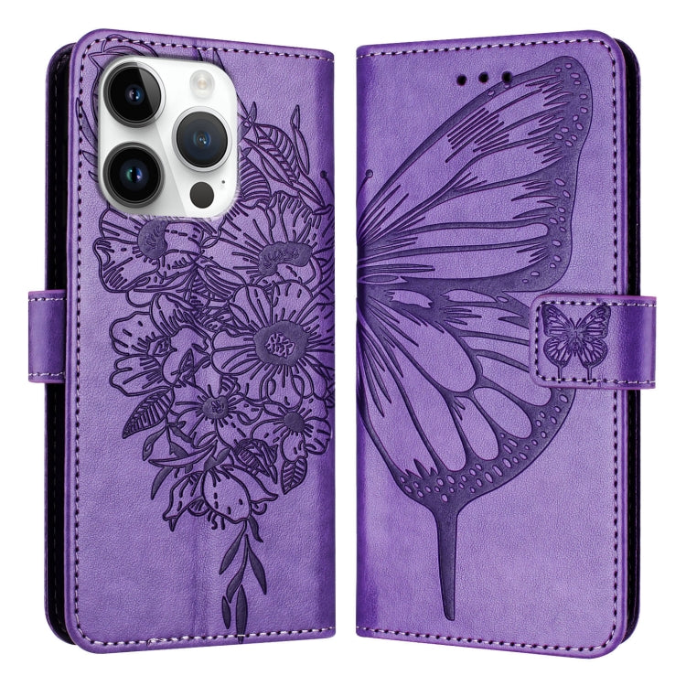Embossed Butterfly Leather Phone Case, For iPhone 16 Pro Max, For iPhone 16 Pro, For iPhone 16 Plus, For iPhone 16, iPhone 16e, For iPhone 15 Pro Max, For iPhone 15 Pro, For iPhone 15 Plus, For iPhone 15, For iPod Touch 7 / 6 / 5