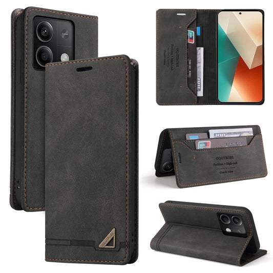Skin Feel Anti-theft Brush Horizontal Flip Leather Case with Holder
